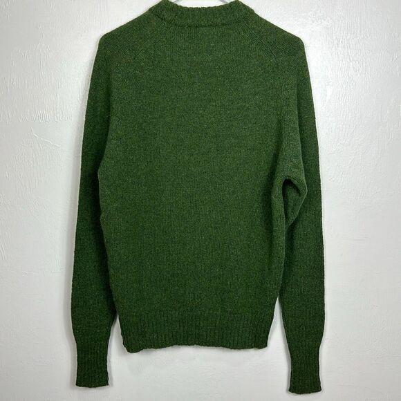 White Oak Sportswear Cable Knit Crew Neck Sweater In Green Size L - Picture 3 of 7